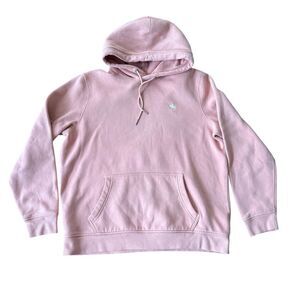 Abercrombie & Fitch Hoodie Sweatshirt Large Pink Brown Soft Fleece